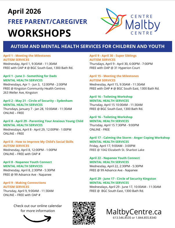 Maltby April Workshops