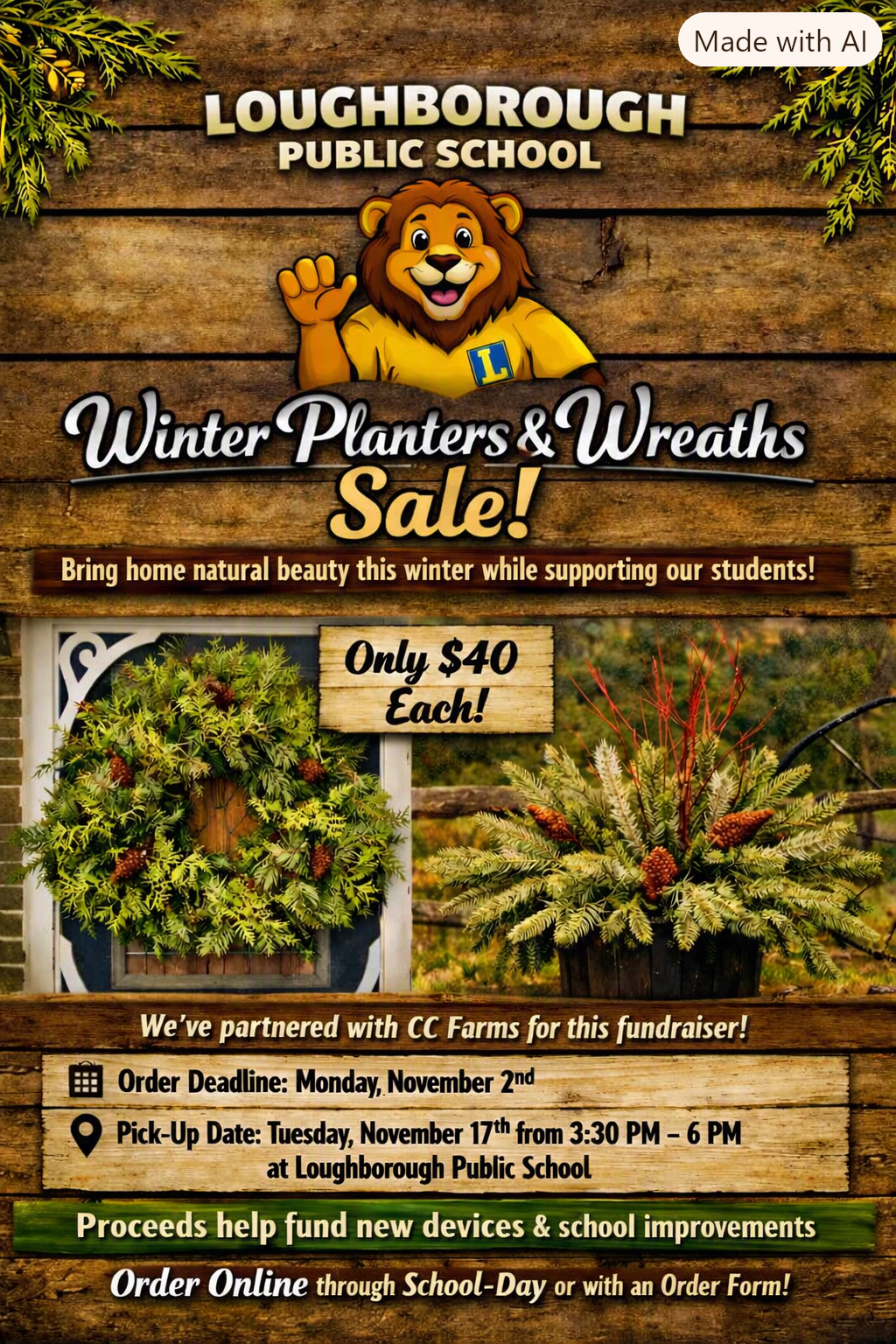 LPS Winter Planters and Wreaths Fundraiser